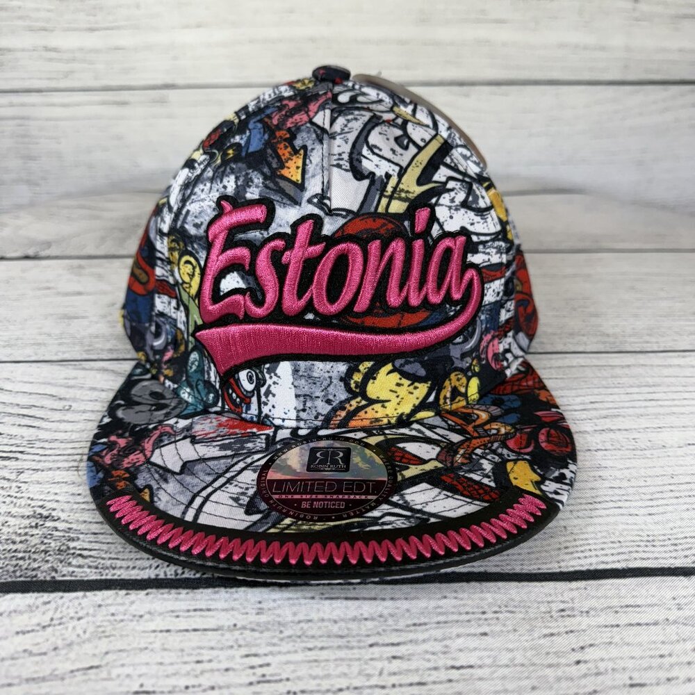 NWT Estonia Embroidered Robin-Ruth Limited Edition Hat Cap One Size Snapback